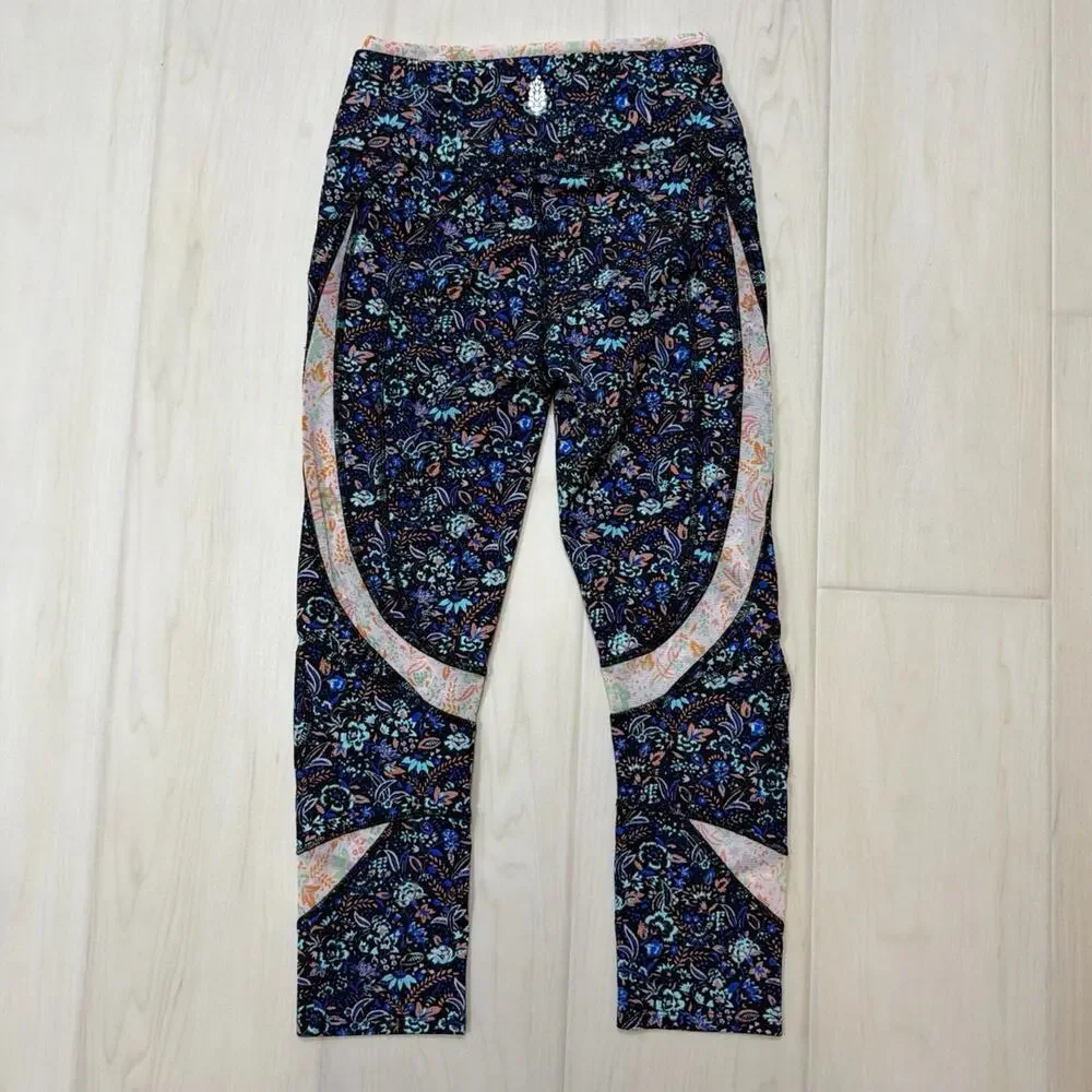 FP Movement Lose Your Marbles High Rise Cropped Floral Leggings Size XS
